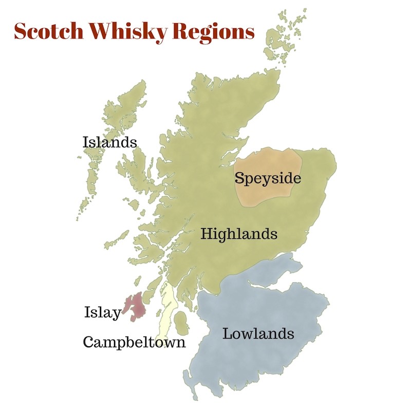 regiones del whisky escocés